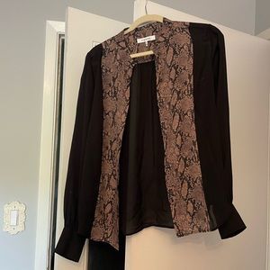 Frame. Never worn super cool black button down partially see through shirt